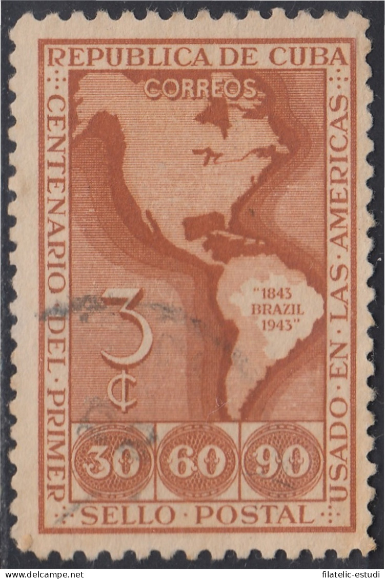 Cuba 288 1944 Centenario Del Primer Sello Postal Usados - Sonstige & Ohne Zuordnung