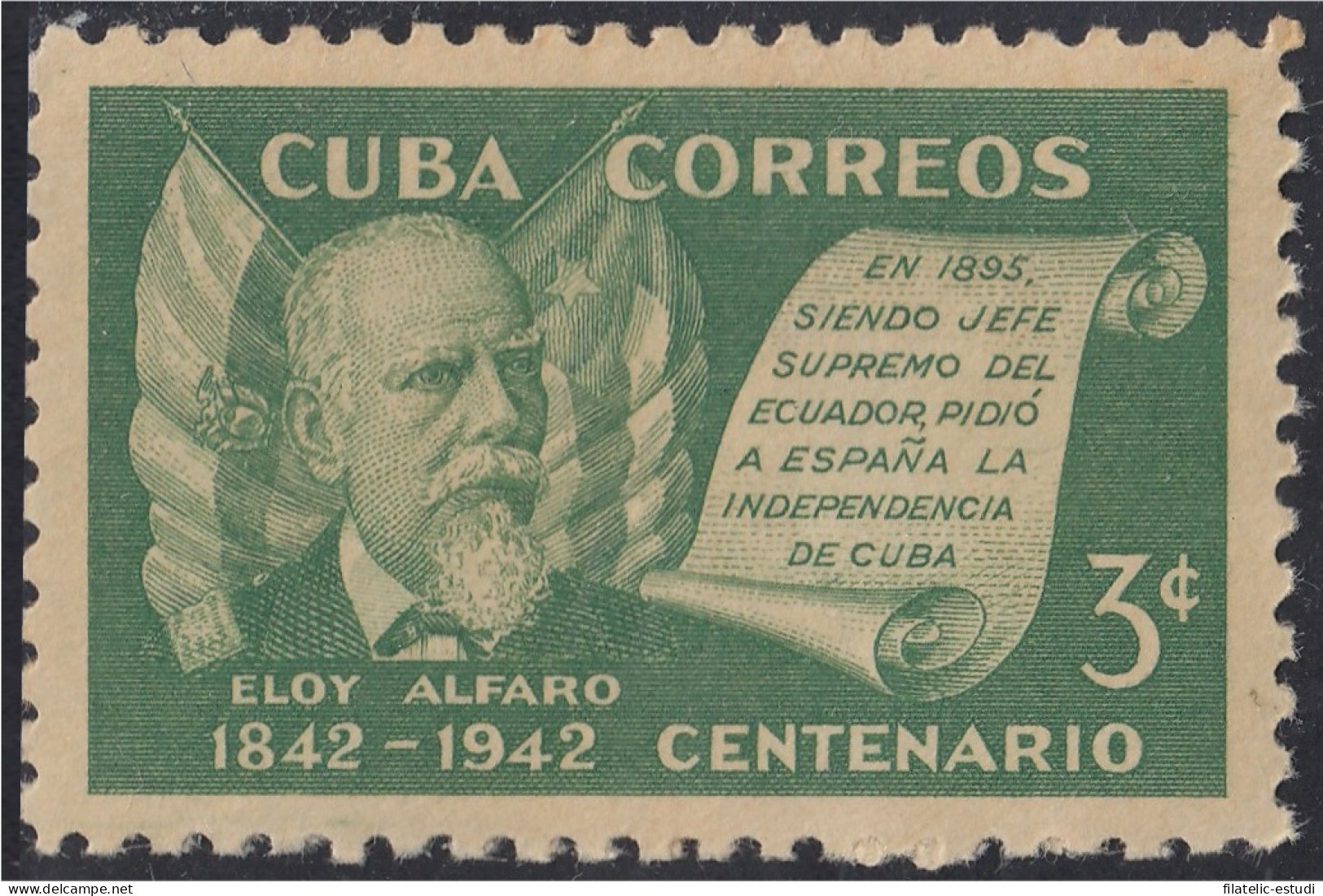 Cuba 276 1943 Eloy Alfaro MH - Autres & Non Classés