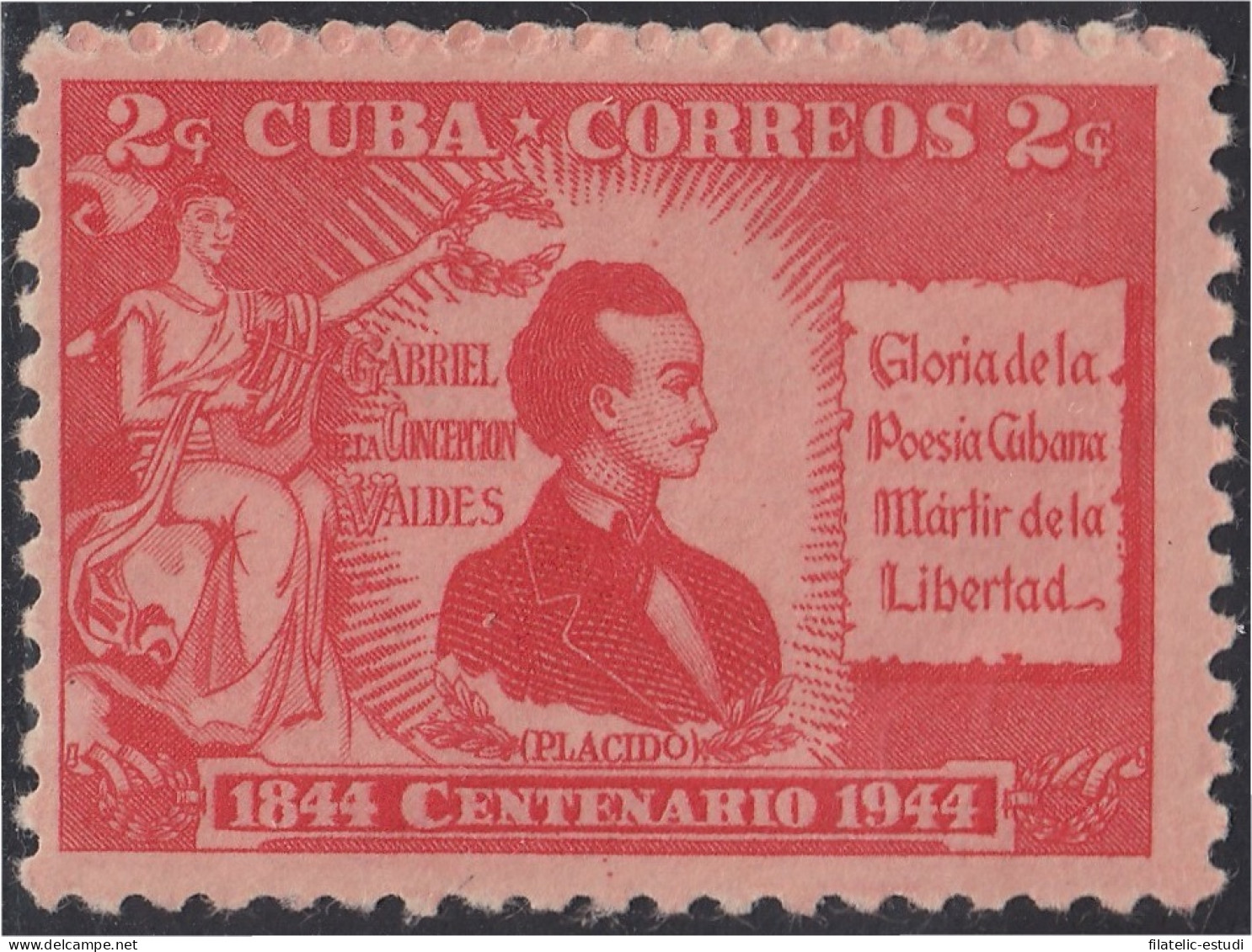 Cuba 294 1945 Gabriel De La Concepción Valdés MH - Altri & Non Classificati