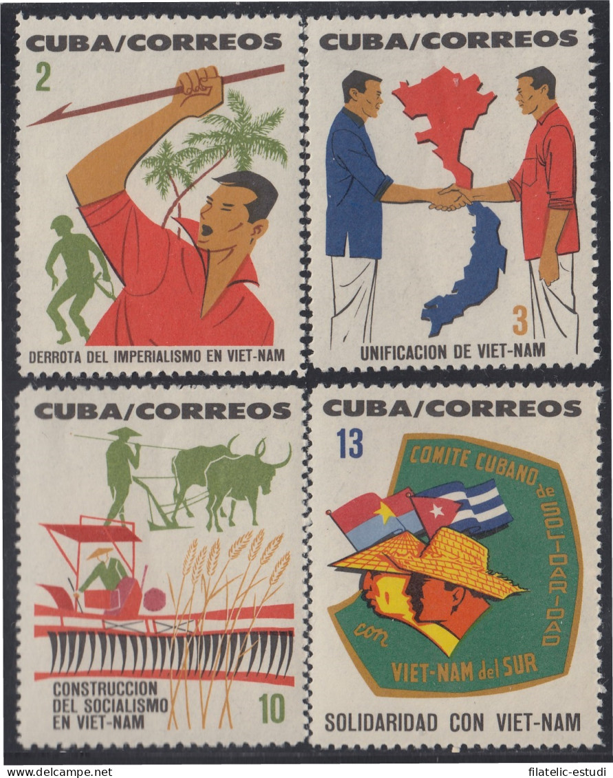 Cuba 726/29 1964 Solidaridad Con Viet Nam MNH - Otros & Sin Clasificación