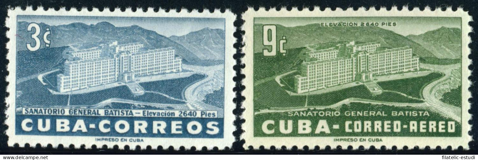 MED  Cuba 414 + A 105 1954 Sanatorio General Batista MNH - Sonstige & Ohne Zuordnung