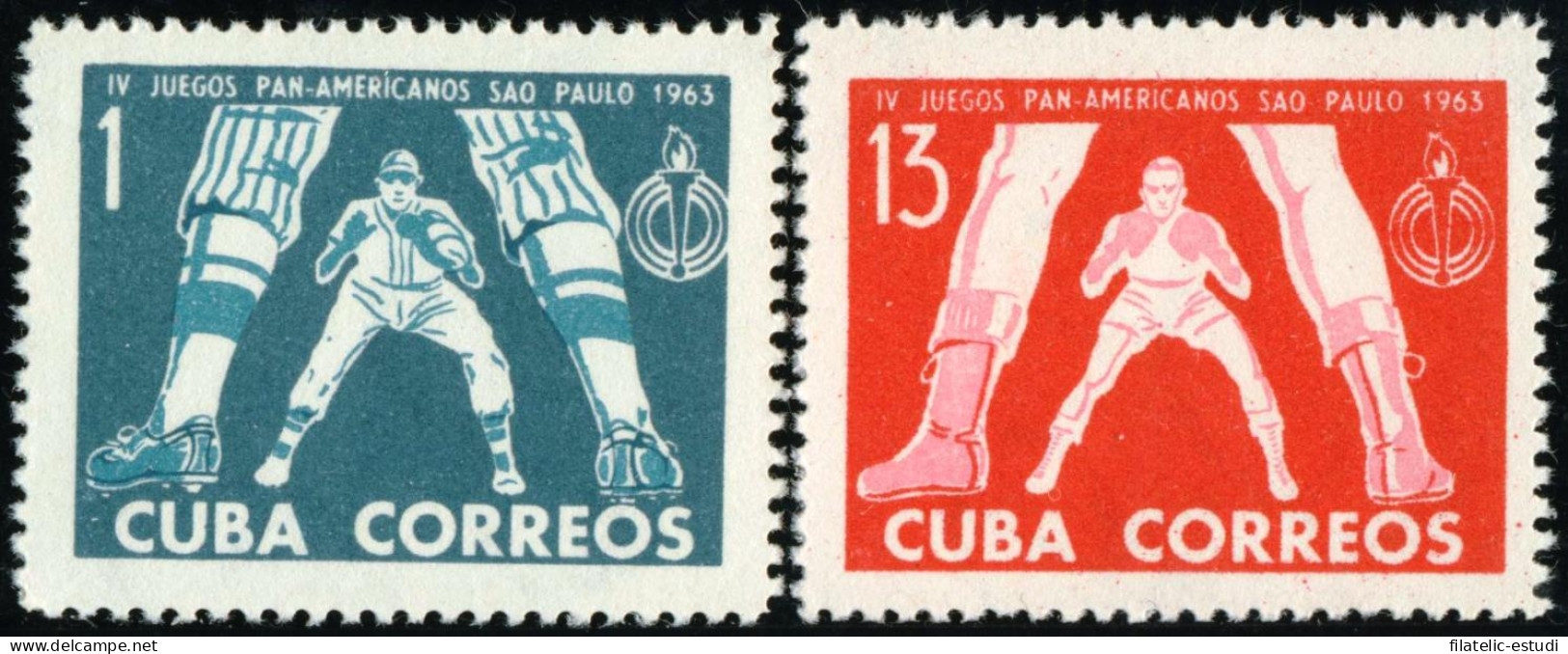 DEP3 Cuba 663/64 1963 IV Juegos Panamericanos Sao Paulo MNH - Otros & Sin Clasificación
