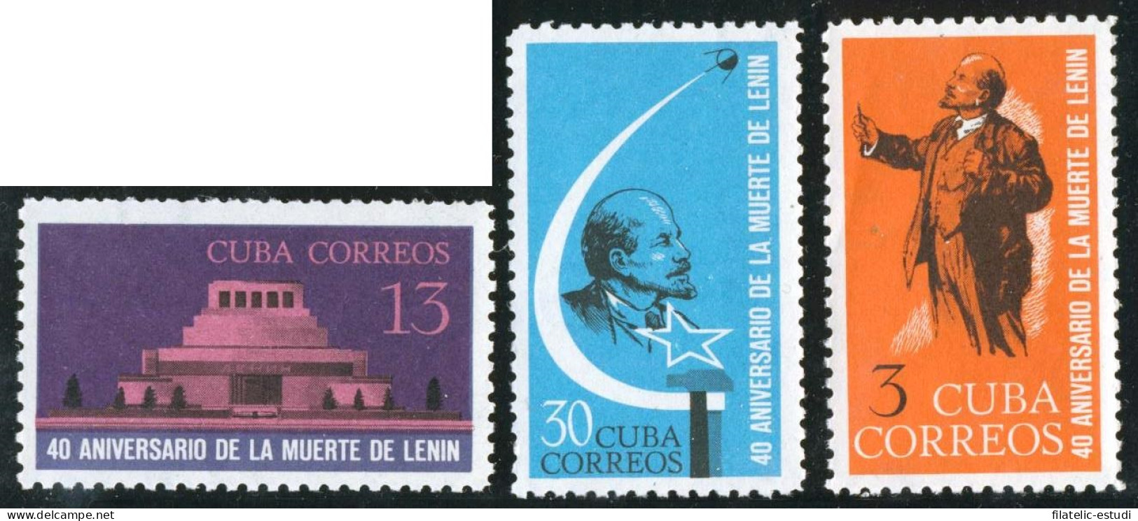 FL1/FAU4  Cuba 765/67 1964 40º Aniversario De La Muerte De Lenin MNH - Autres & Non Classés