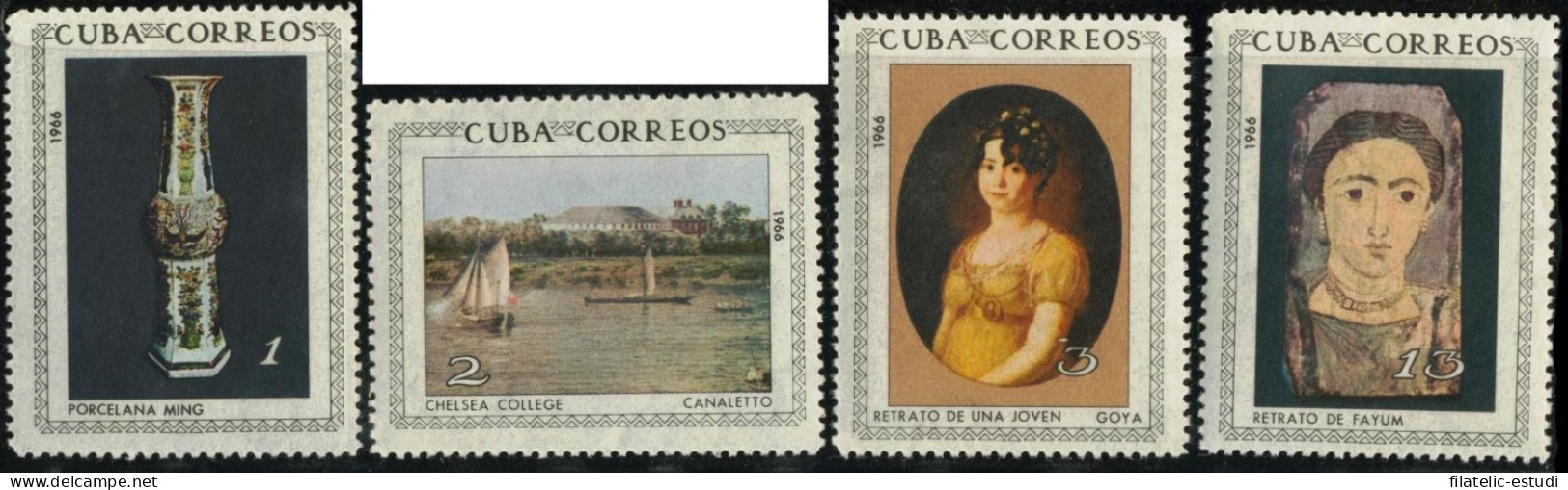 PI1/BA1 Cuba 971/74 1966 Obras De Arte Del Museo Nacional MNH - Otros & Sin Clasificación