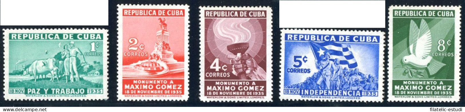 FAU3  Cuba 231/35 1936 Centenario Del Nacimiento De Máximo Gómez MNH - Sonstige & Ohne Zuordnung