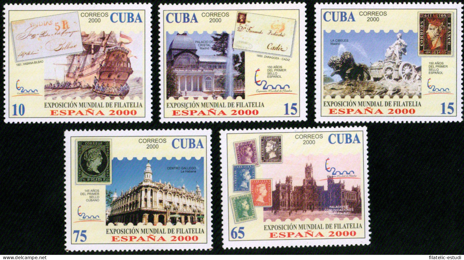 Cuba 3889/93 2000 2000 Exposición Mundial Filatélica MAdrid 2000 MNH - Autres & Non Classés