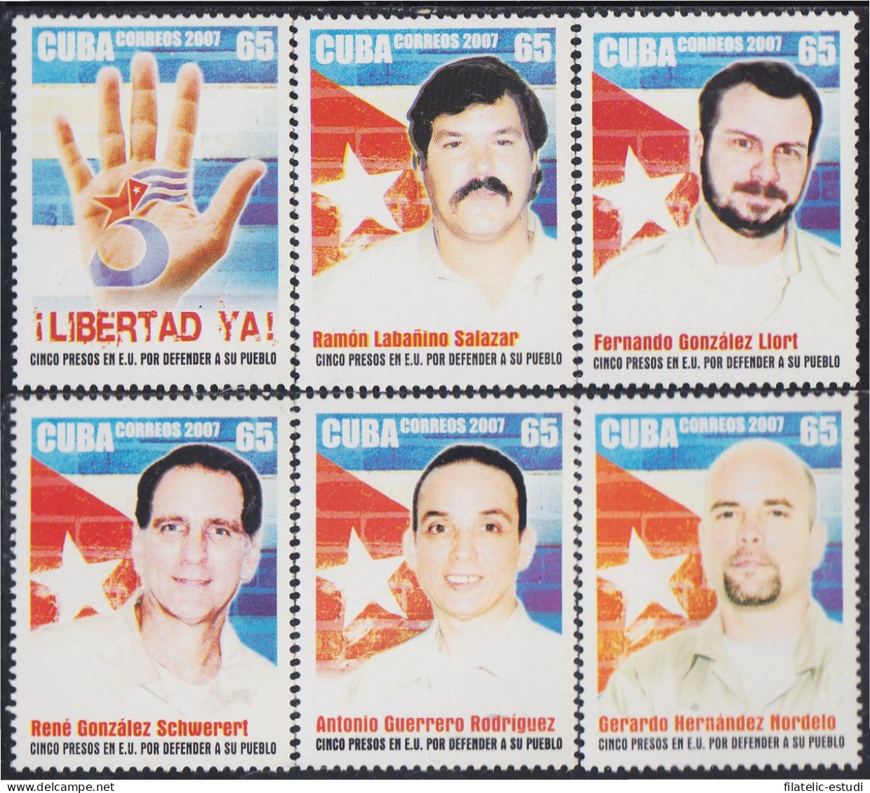 Cuba 4487/92 2007 Presos En Estados Unidos Por La Defensa Del País MNH - Otros & Sin Clasificación