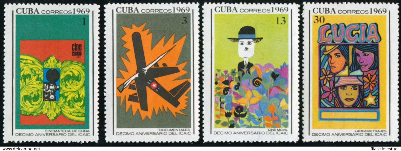 Cuba  Nº 1301/04  1969  Cine MNH - Autres & Non Classés