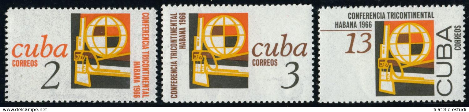 VAR3/S Cuba  Nº 955/57  1966  Conferencia Tricontinental    MNH - Andere & Zonder Classificatie