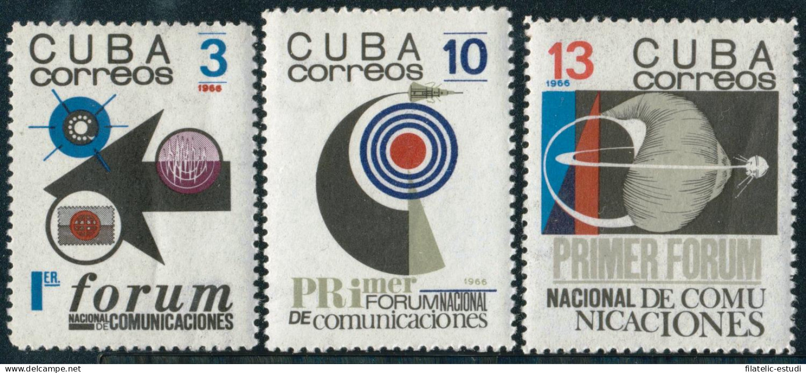 VAR2/S Cuba  Nº 1075/77   1966  Comunicaciones, Lujo - Autres & Non Classés