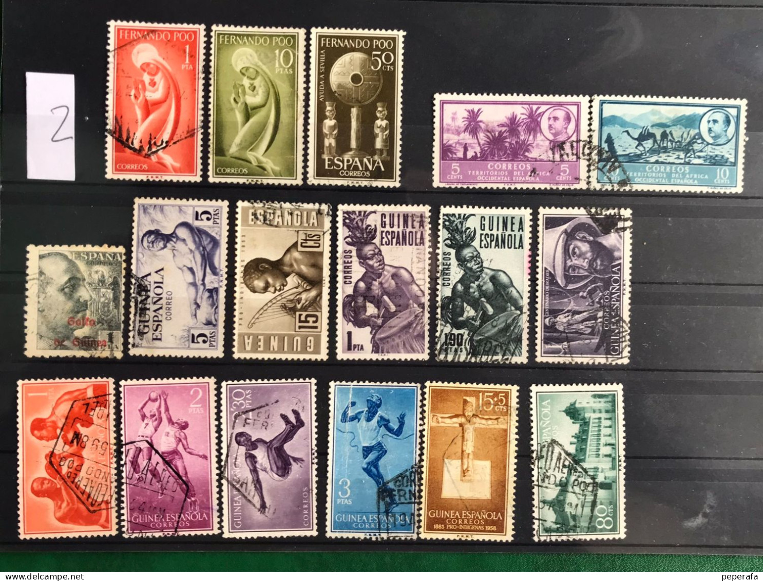 España Spain, COLONIAS, FERNANDO POO Y GUINEA ESPANOLA, COLECCIÓN SELLOS USADOS - Fernando Poo