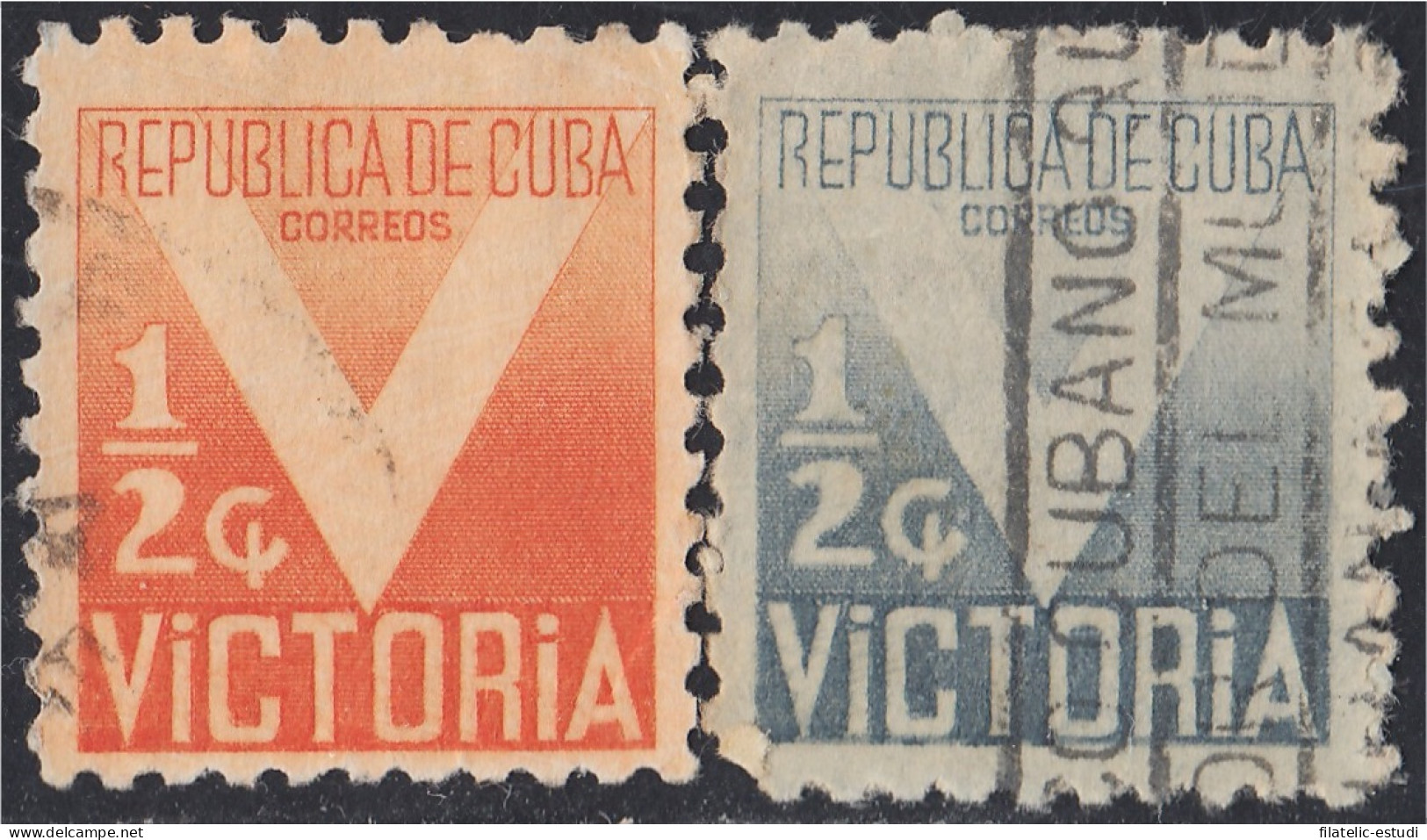 Cuba Beneficencia 6/7 1942/44 Victoria En Beneficio A La Cruz Roja Usados - Otros & Sin Clasificación