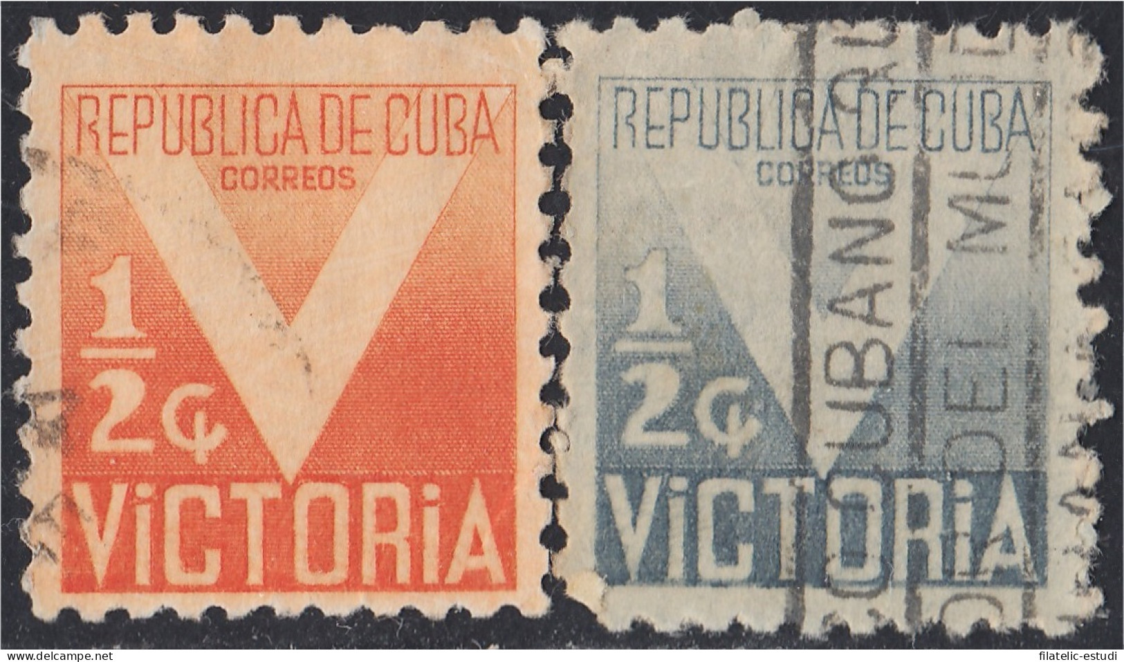 Cuba Beneficencia 6/7 1942/44 Victoria En Beneficio A La Cruz Roja Usados - Sonstige & Ohne Zuordnung