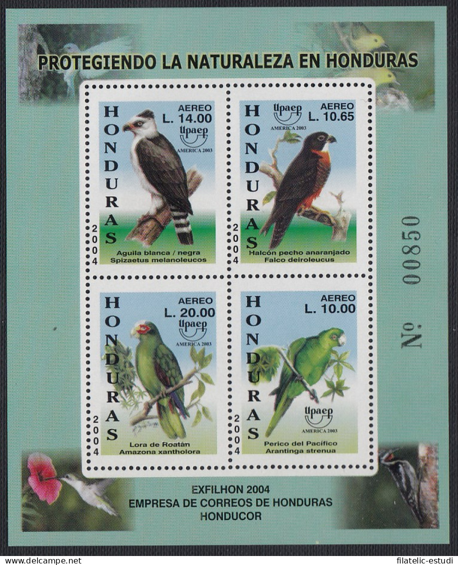 Upaep Honduras HB 73 2003 Pájaro Bird Fauna Spizaetus Melanoleucus Amazona Xan - Altri - America