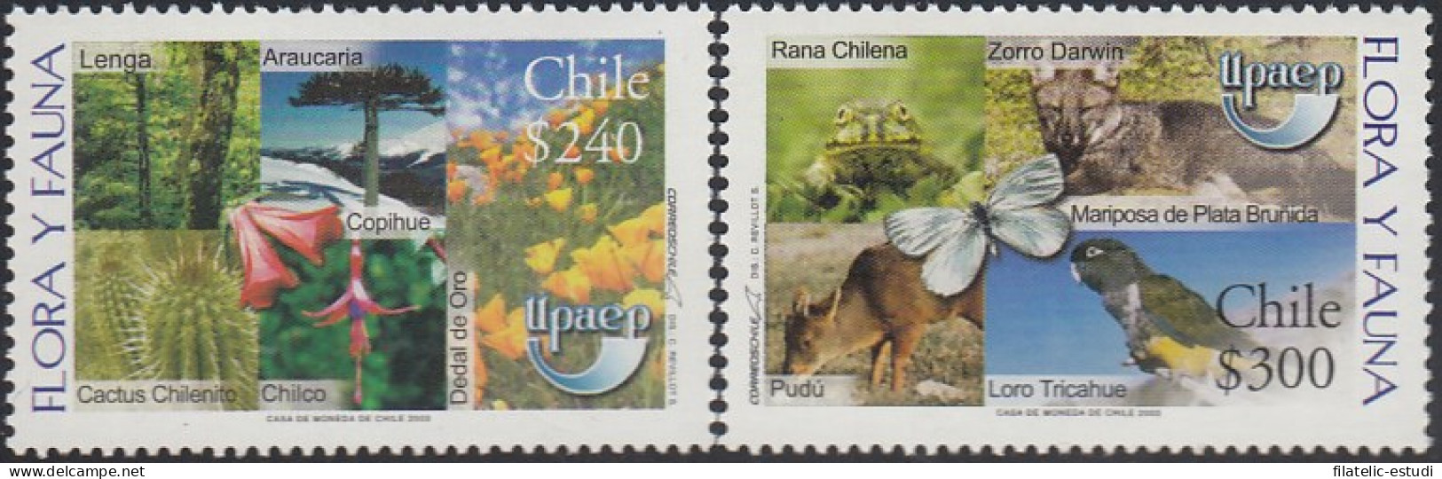 Upaep Chile 1662/63 2003 Fuchsia Magellanica Caudiverbera MNH - Altri - America