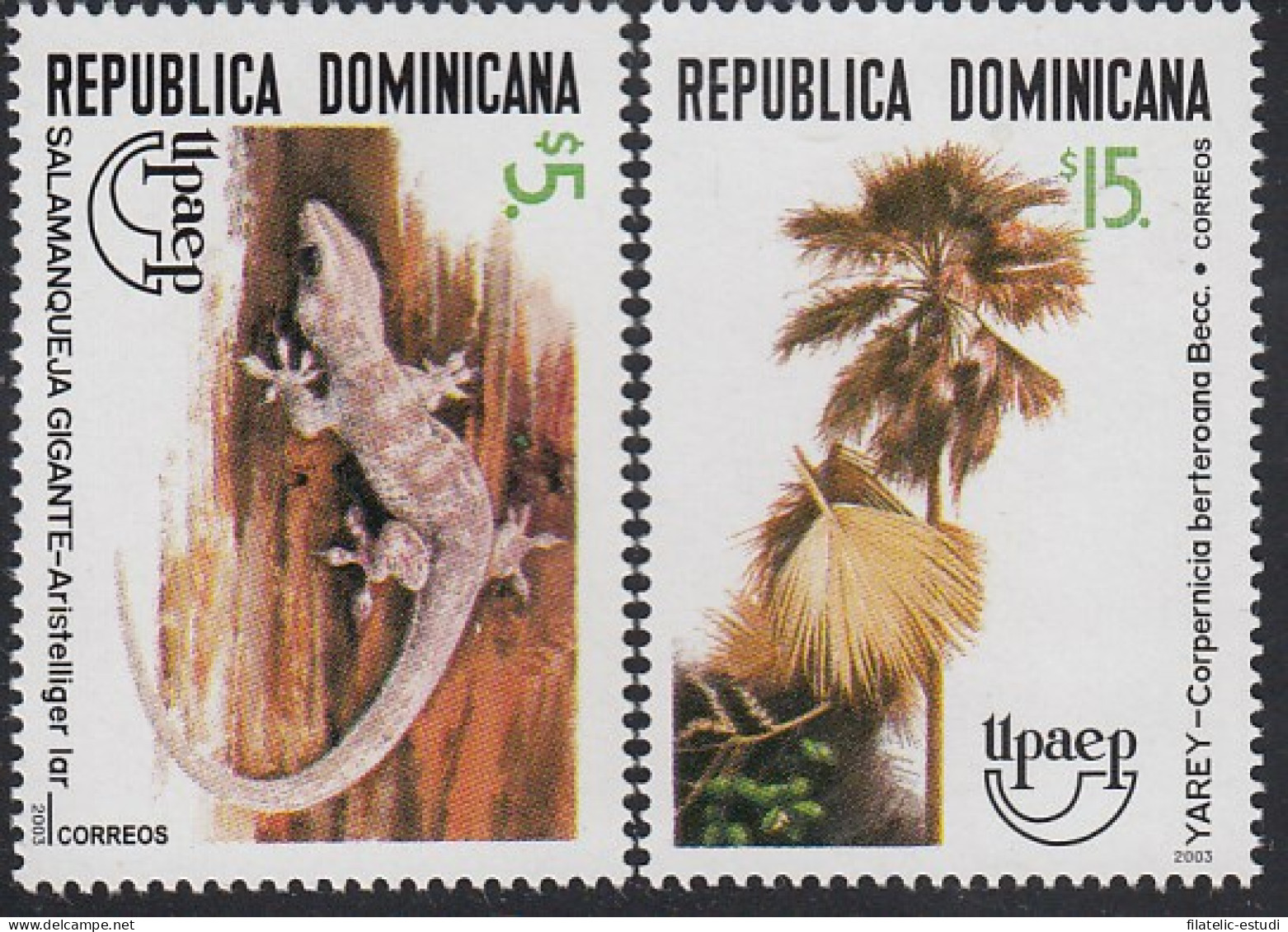 Upaep Rep. Dominicana 1492/93 2003 Fauna Aristelliger Lar Copernicia Berteroan - Altri - America