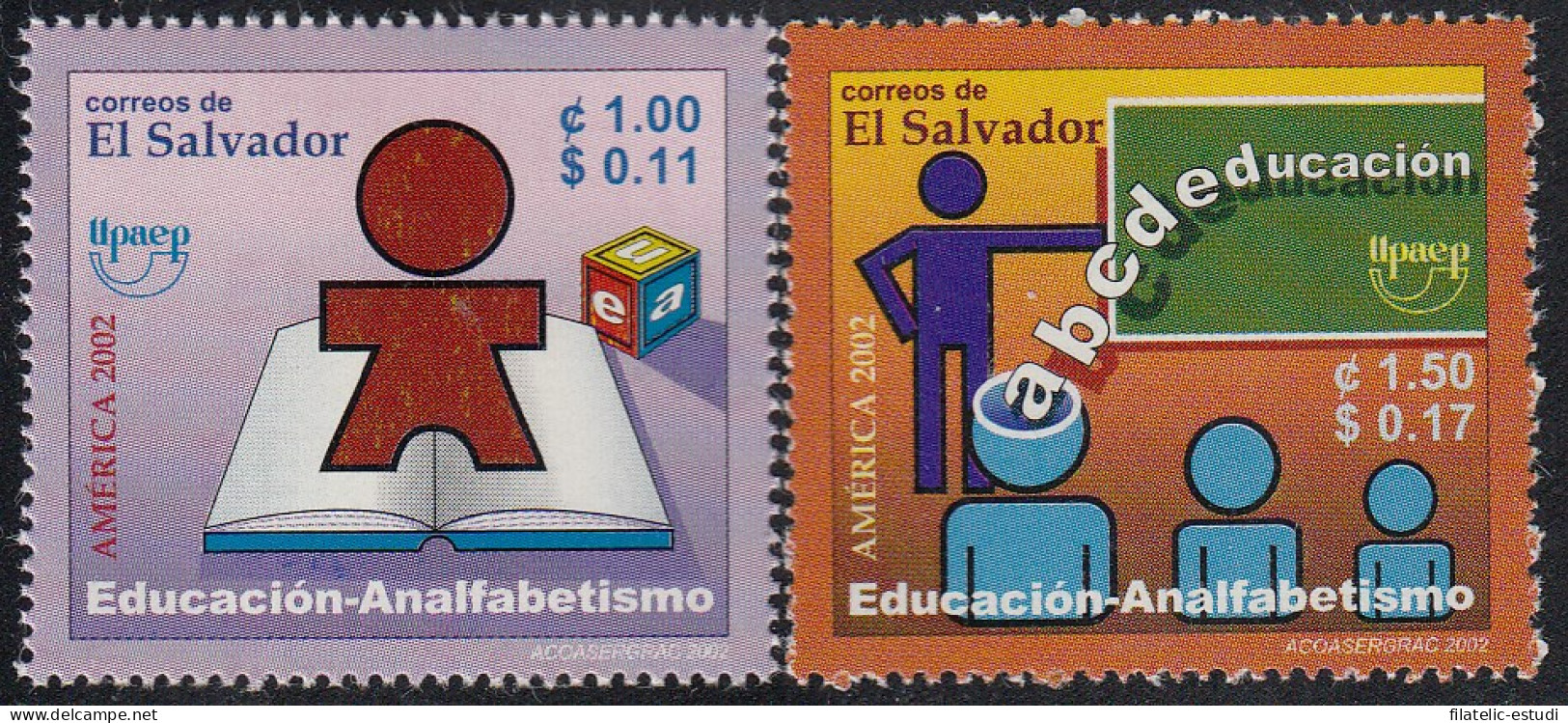 Upaep El Salvador 1519/20 2002 Alumnos En Clase Niño Y Libro MNH - Altri - America