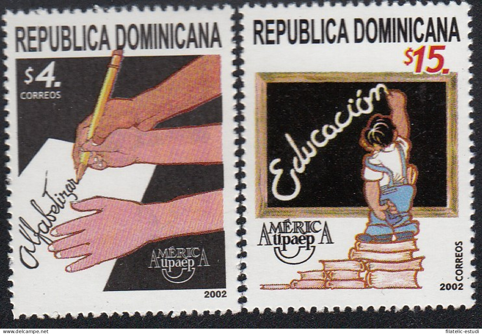 Upaep Rep. Dominicana 1478/79 2002 Alfabetización Educación MNH - Altri - America