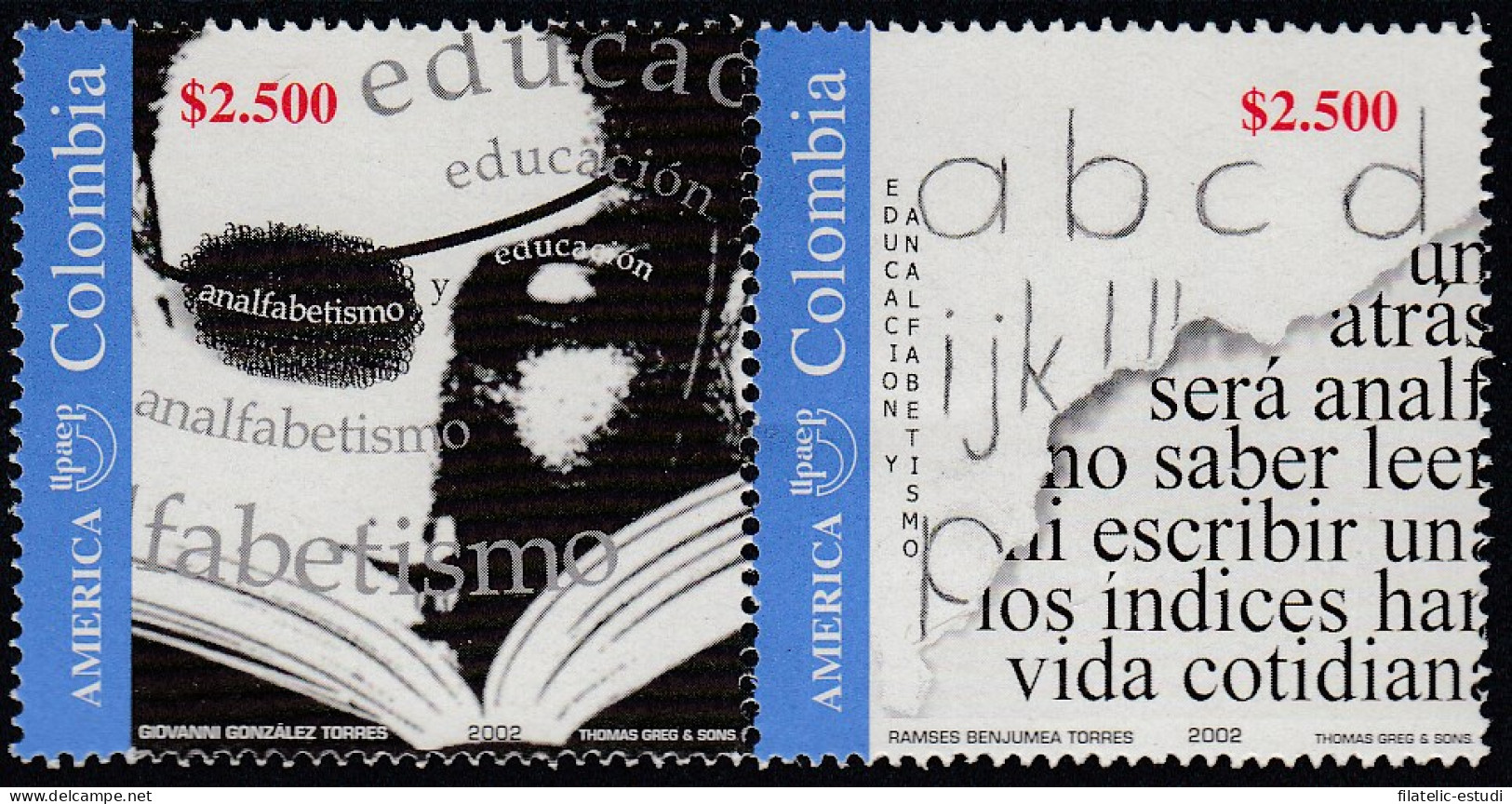 Upaep Colombia 1178/79 2002 Textos Lector MNH - Altri - America