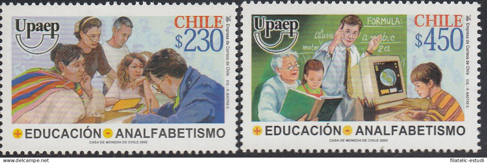 Upaep Chile 2002 Adultos Y Niño Estudiando MNH - Altri - America