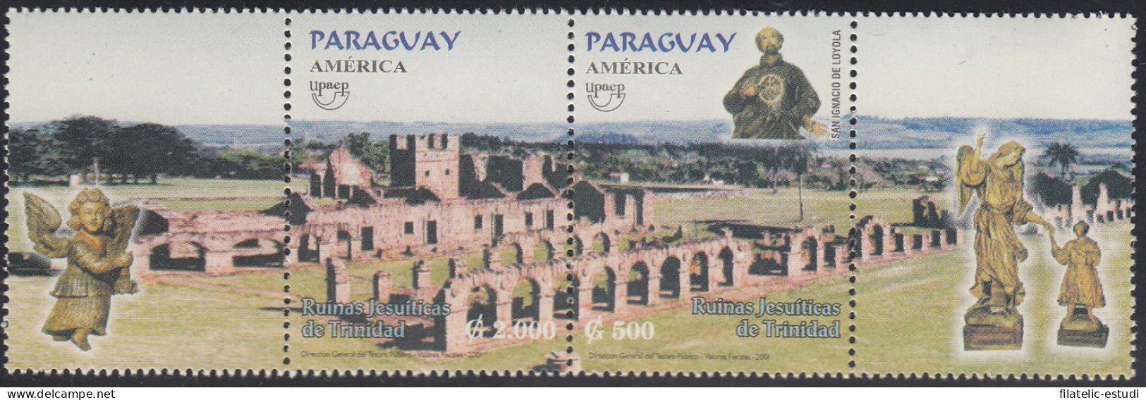 Upaep Paraguay 2839/40 2001 Ruinas Jesuíticas De Trinidad MNH - Altri - America