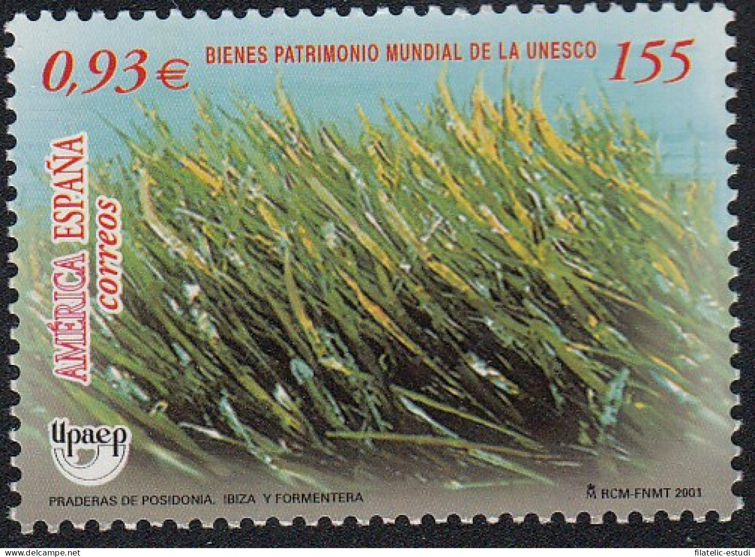 Upaep España 3821 2001 Praderas De Posidonia De La Reserva Natural MNH - Altri - America