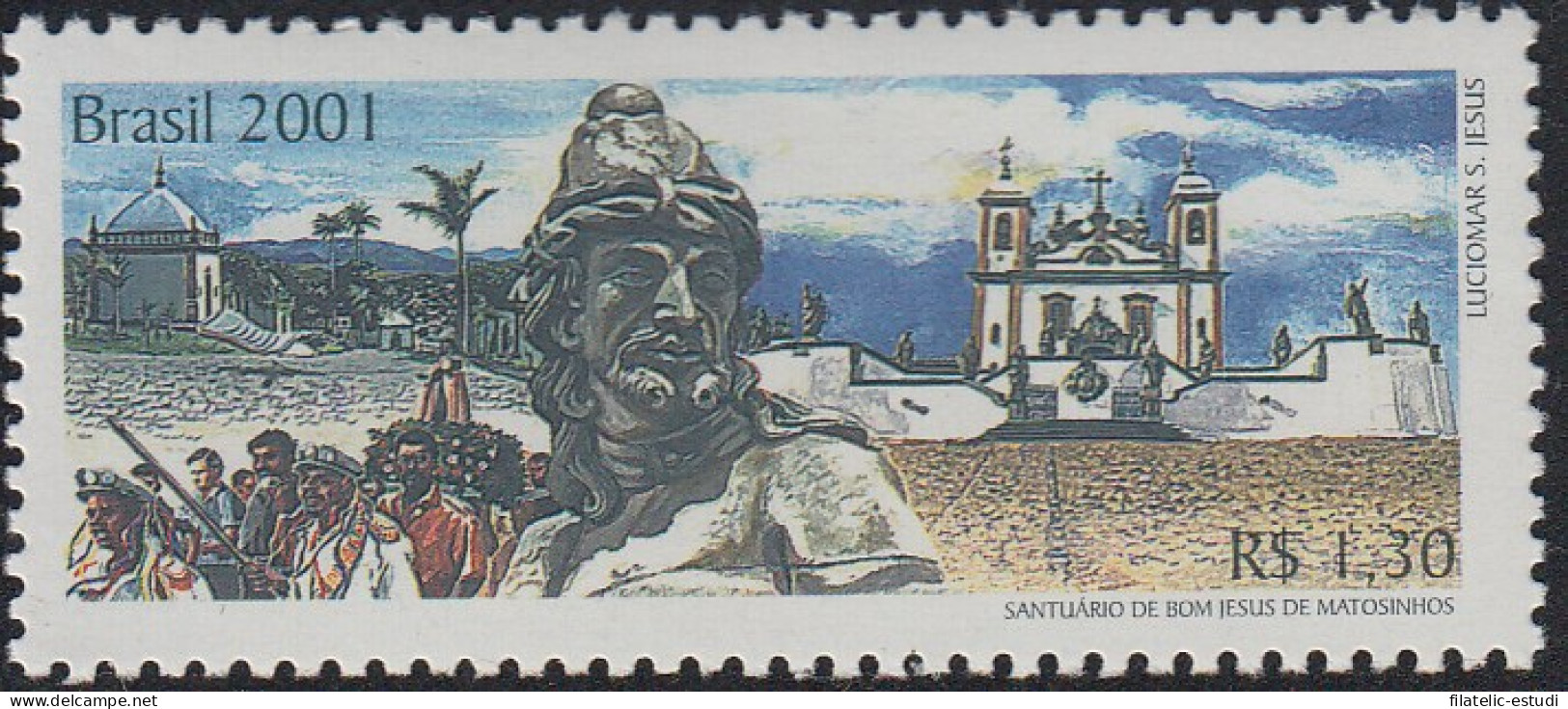 Upaep Brasil 2710 2001 Profeta Joel Y Santuario Bom Jesús De Matoshinos MNH - Altri - America