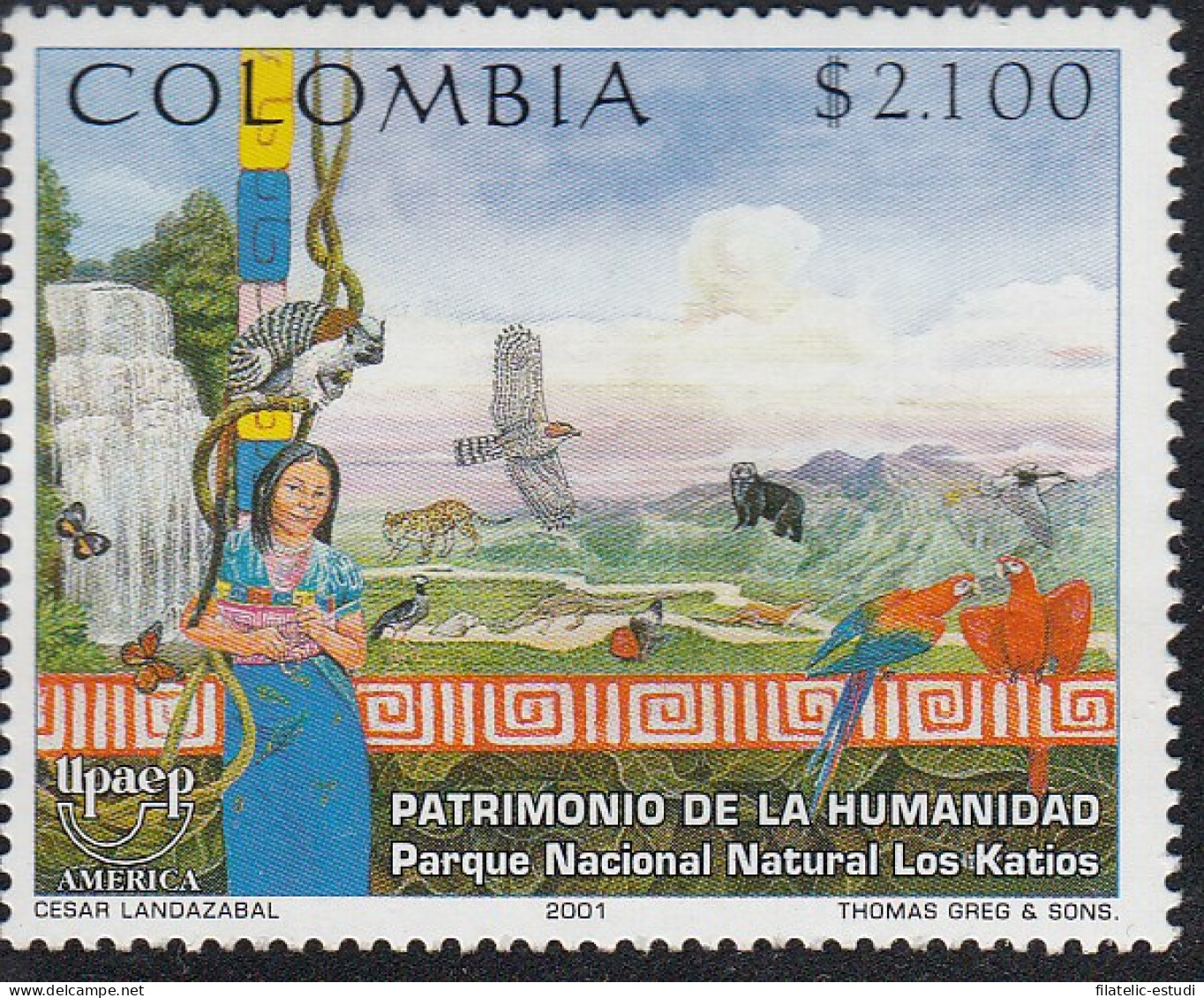 Upaep Colombia 1149 2001 Parque Nacional Natural Los Katios MNH - Altri - America