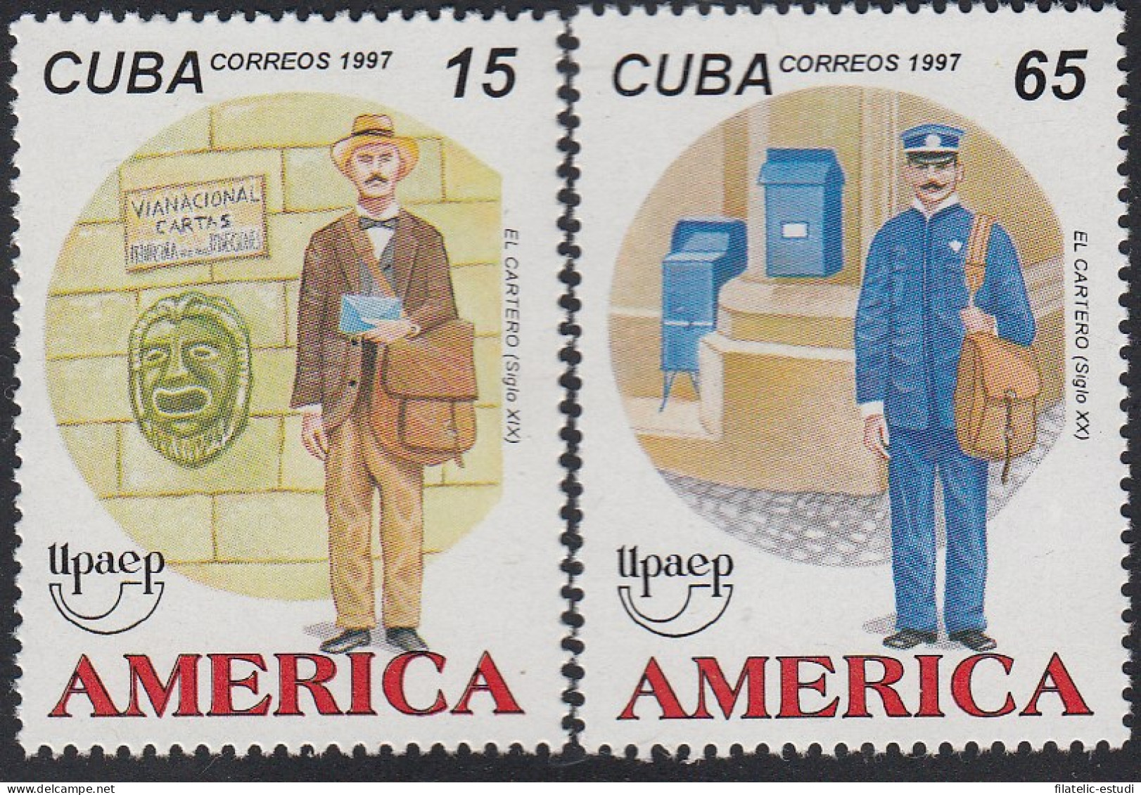 Upaep Cuba 3673/74 1997 Cartero Del SXIX Y XX MNH - Altri - America