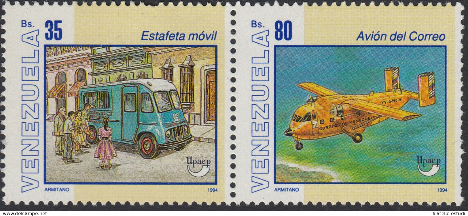 Upaep Venezuela 1719/20 1994 Camioneta Y Avión Postal MNH - Altri - America