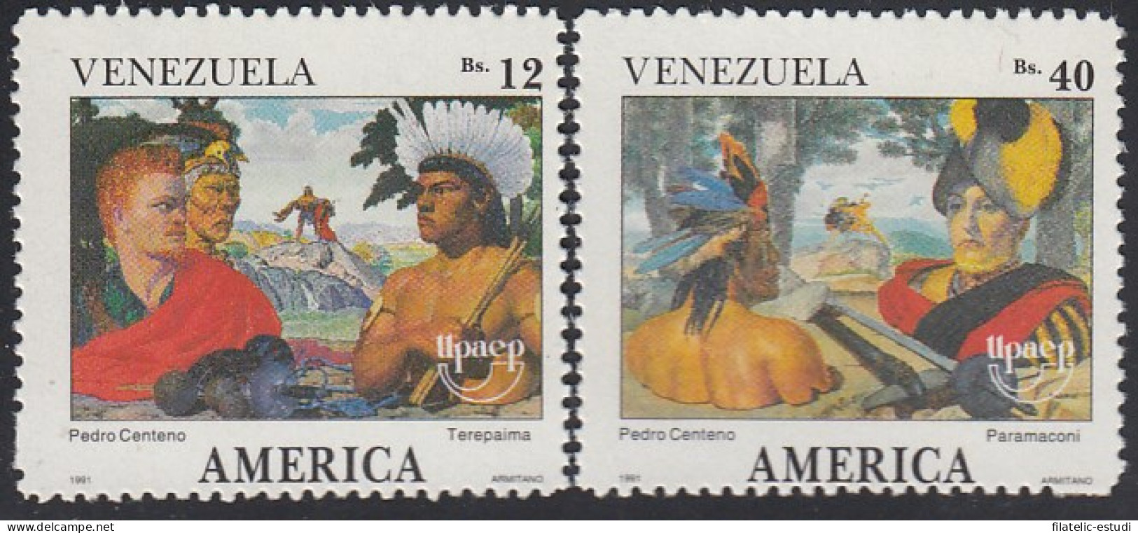 Upaep Venezuela 1540/41 1991 Terepaima Rodriguz Suárez Paramaconi 1991 MNH - Altri - America