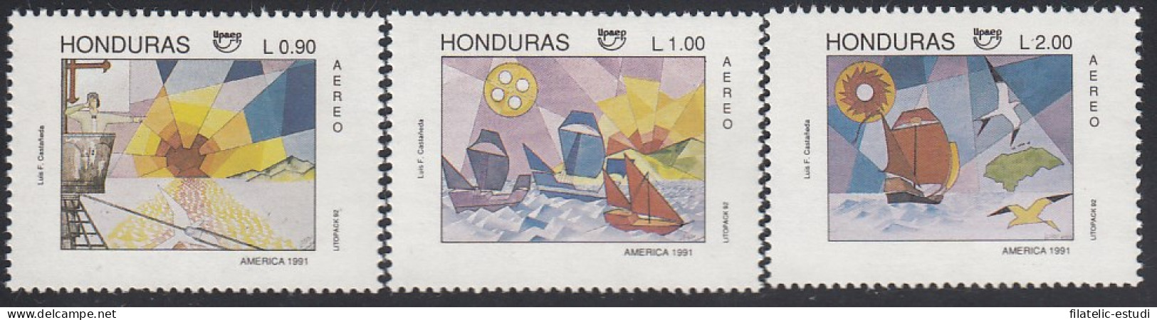 Upaep Honduras 776/78 1991 Tierra Navío Pájaros MNH - Altri - America