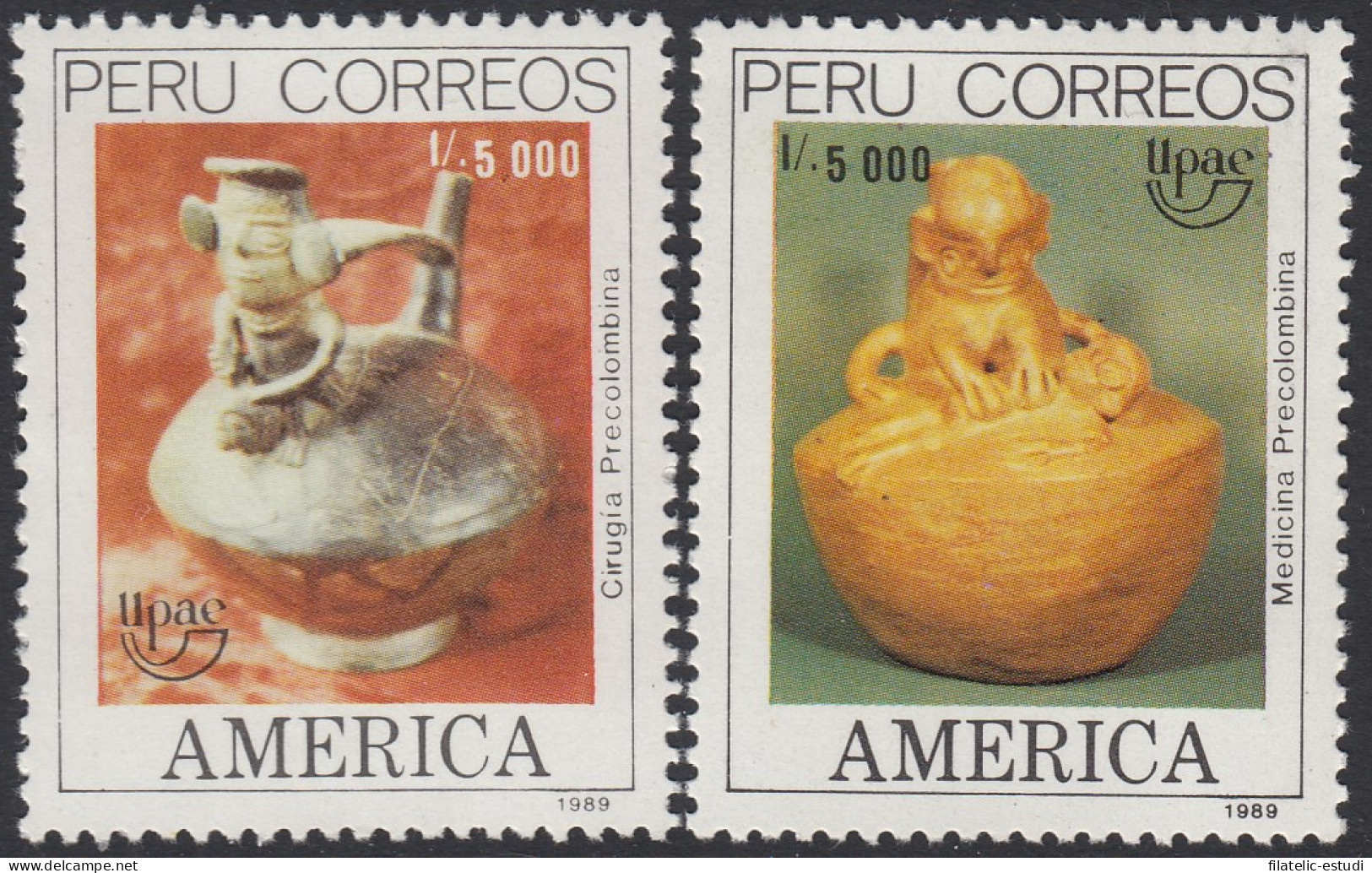 Upaep Perú 913/14 1989 Medicina Y Cirugía Precolombina MNH - Altri - America