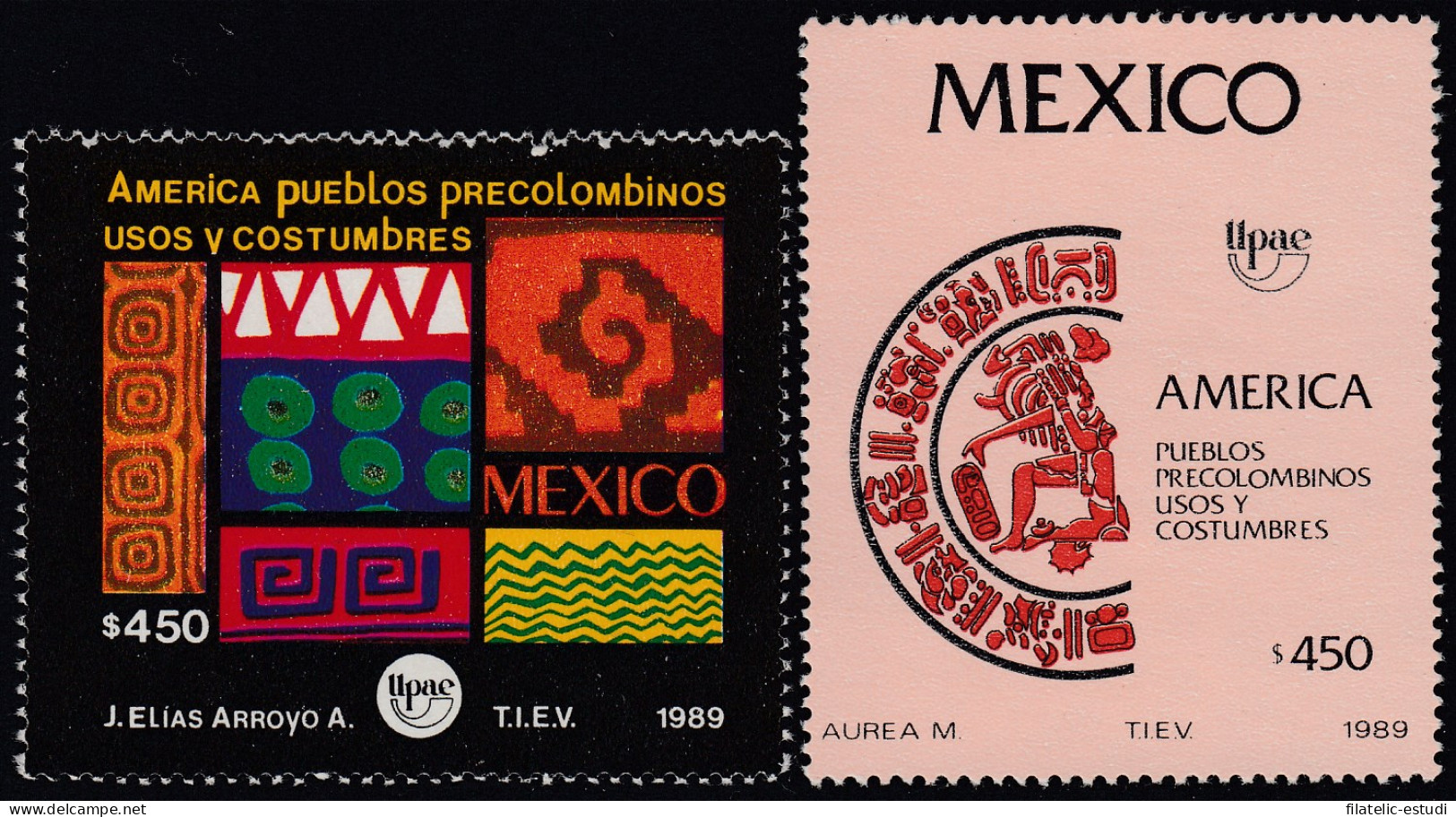 Upaep Mexico 1301/02 1989 Grabado Acuarela MNH - Altri - America