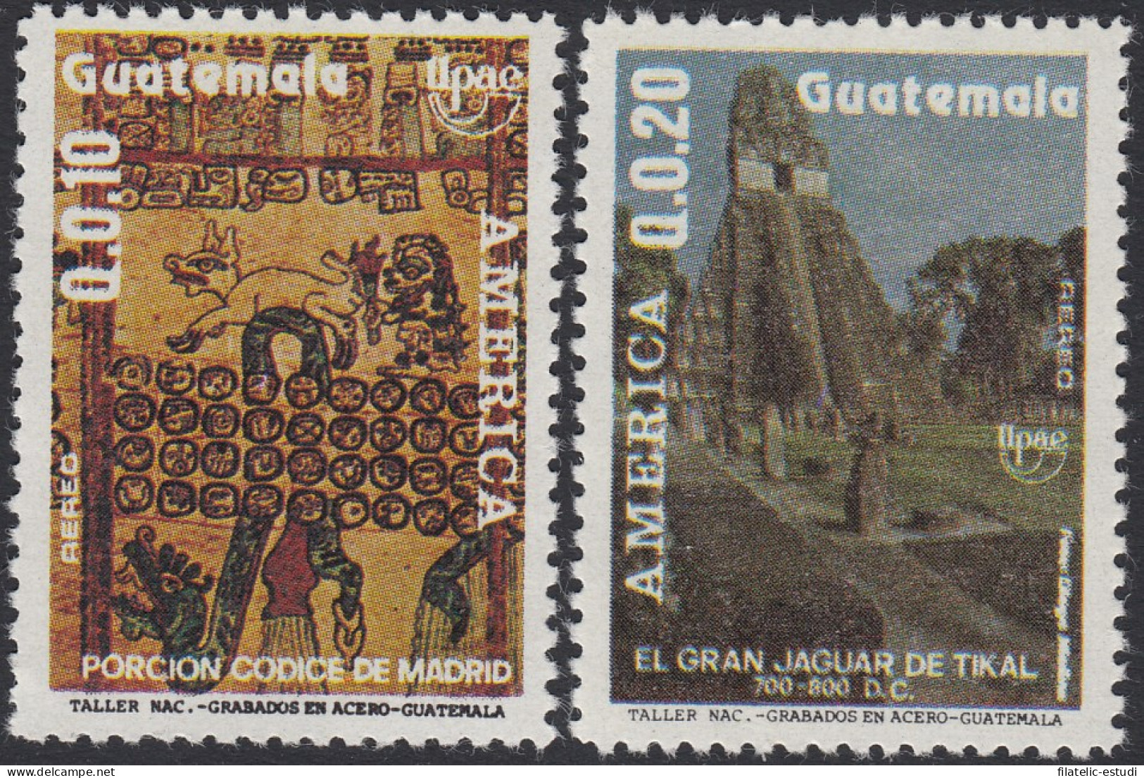 Upaep Guatemala 829/30 1989 Manuscrito Tikal MNH - Altri - America