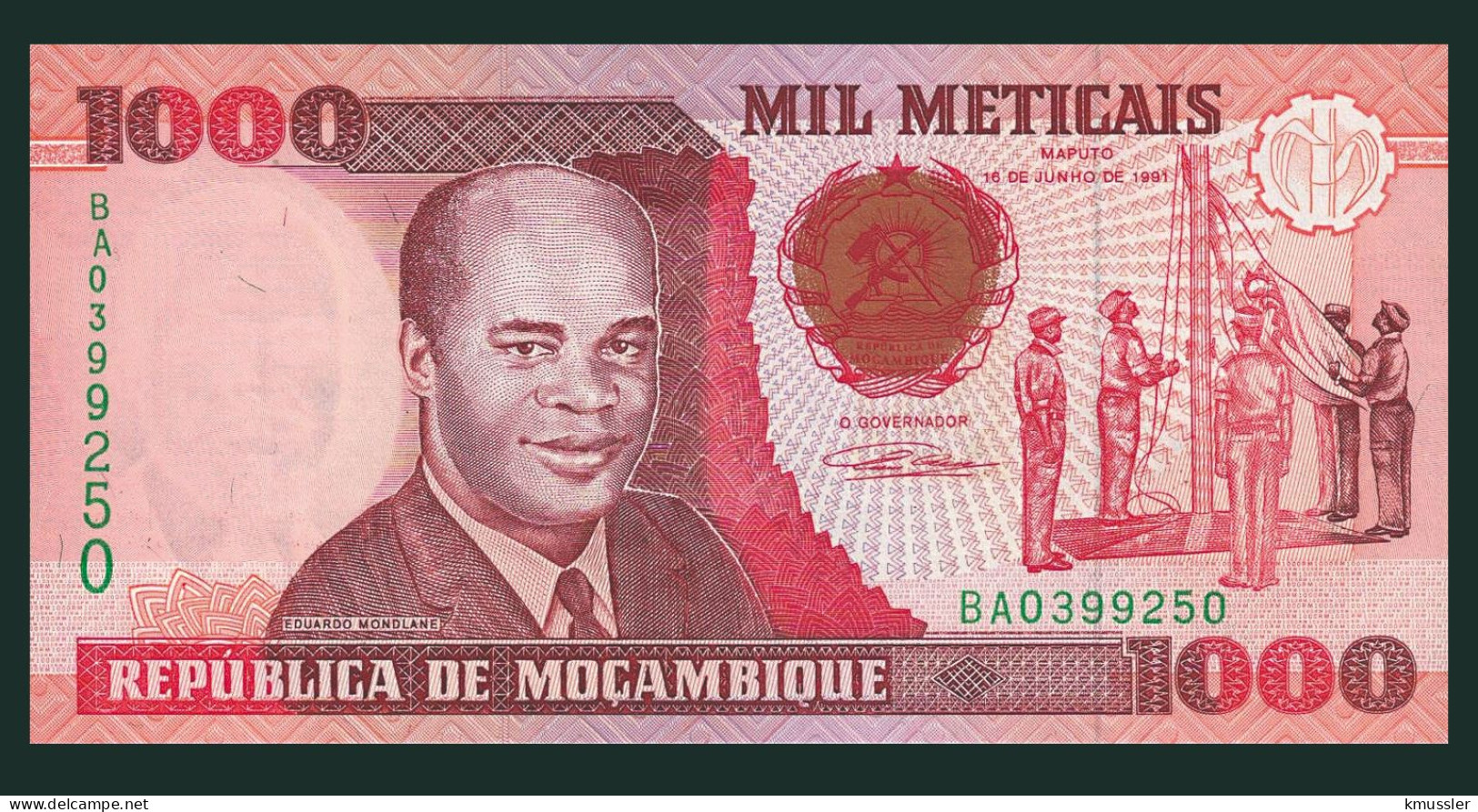# # # Banknote Mosambik (Mozambique) 1.000 Meticais 1991 (P-135) UNC # # # - Mozambico