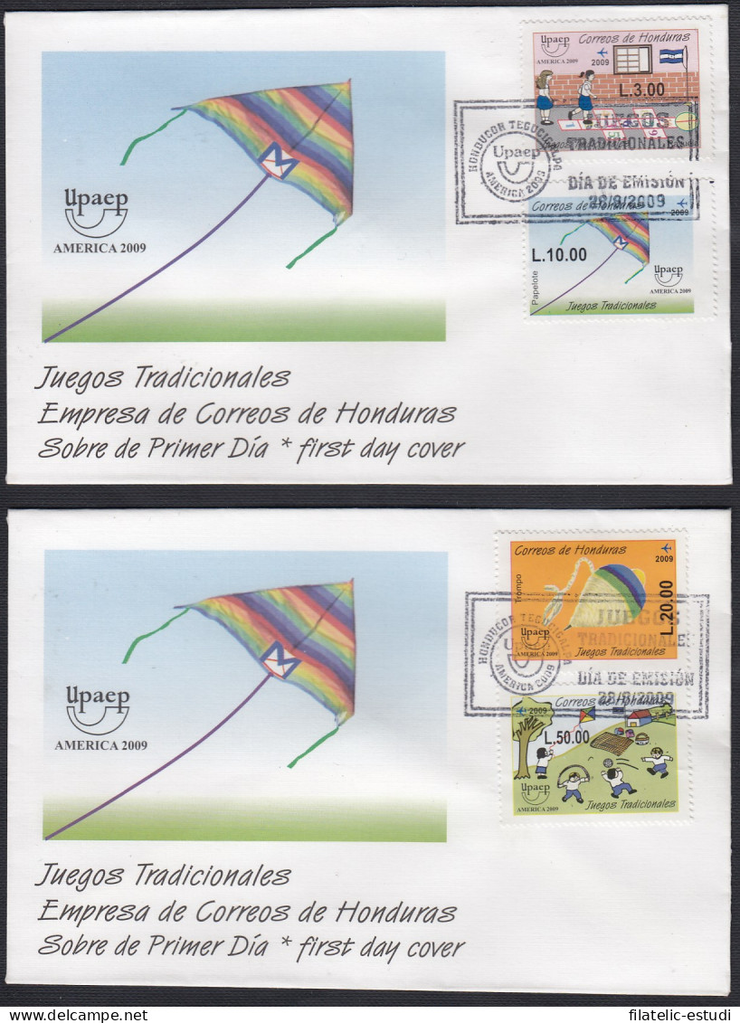 Upaep Honduras 1334/37 2009 Trompo Rayuela Papalote SPD FDC Sobre Primer Día - Altri - America