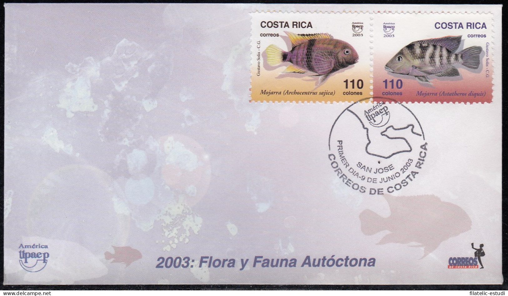 Upaep Costa Rica 722/23 2003 Archocentrus Astatheros SPD FDC Sobre Primer Día - Altri - America