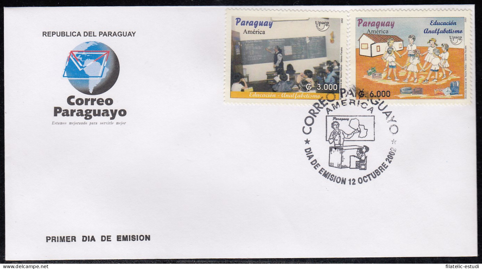 Upaep Paraguay 2859/60 2002 Niños Jugando SPD FDC Sobre Primer Día - Altri - America