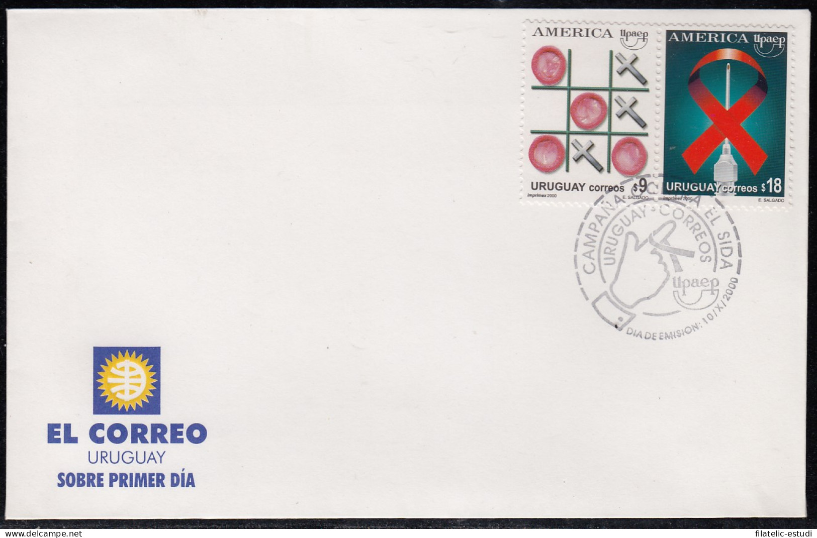 Upaep Uruguay 1925/26 2000 Preservativos Jeringuilla SPD FDC Sobre Primer Día - Altri - America