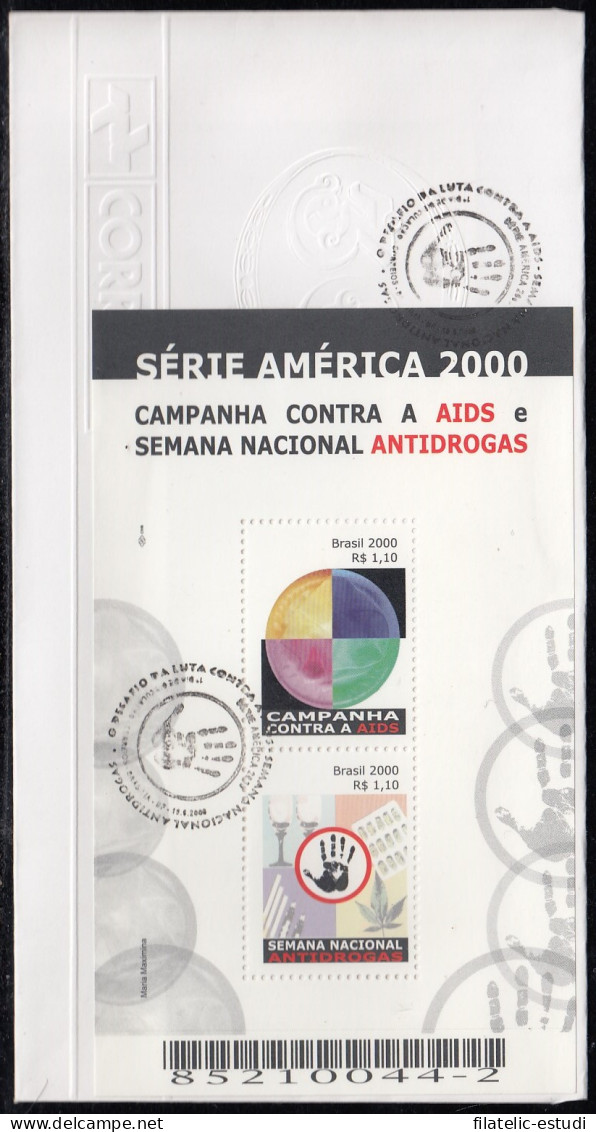 Upaep Brasil 110 2000 Pareja Lazo Rojo SPD FDC Sobre Primer Día - Altri - America