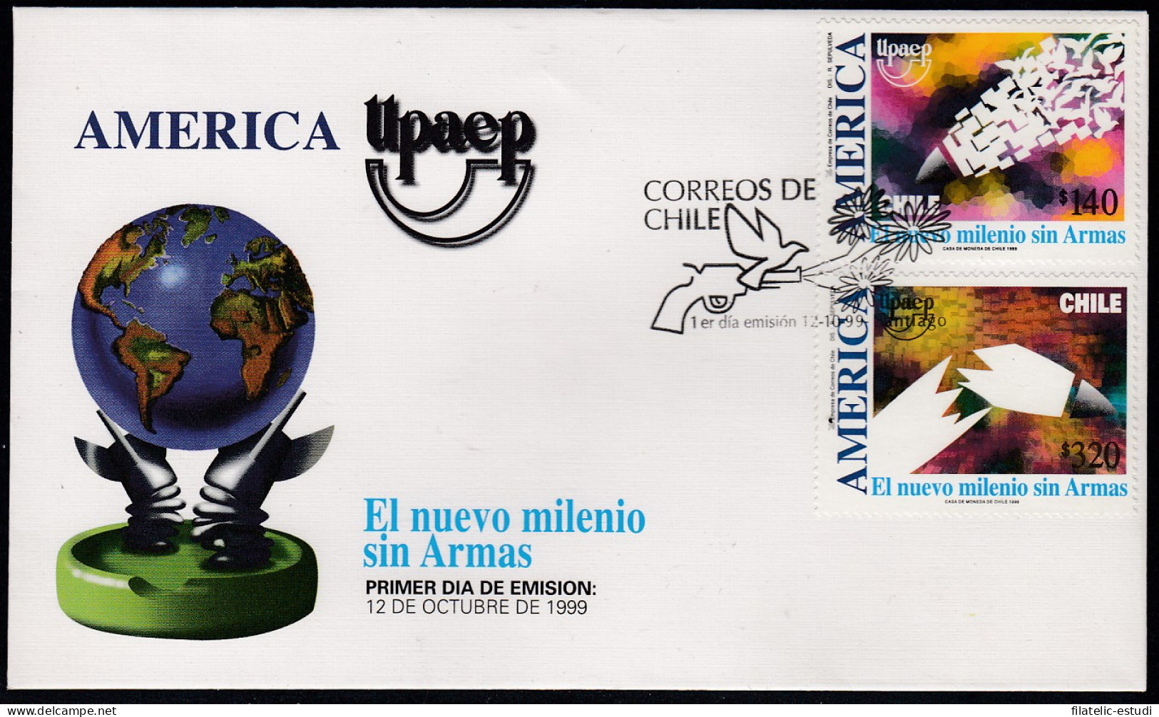 Upaep Chile 1513/14 1999 Misil Convertido En Mensajes SPD FDC Sobre Primer Día - Altri - America