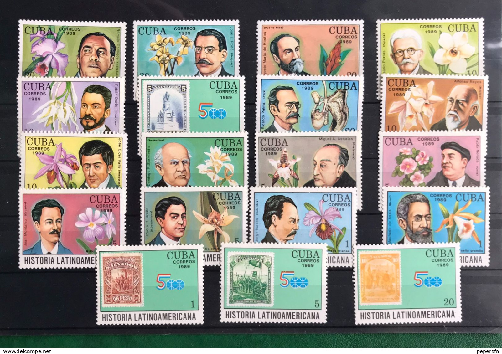 CUBA 1989, HISTORIA LATINOAMERICANA, COLECCIÓN SELLOS NUEVOS ** MINT - Usati