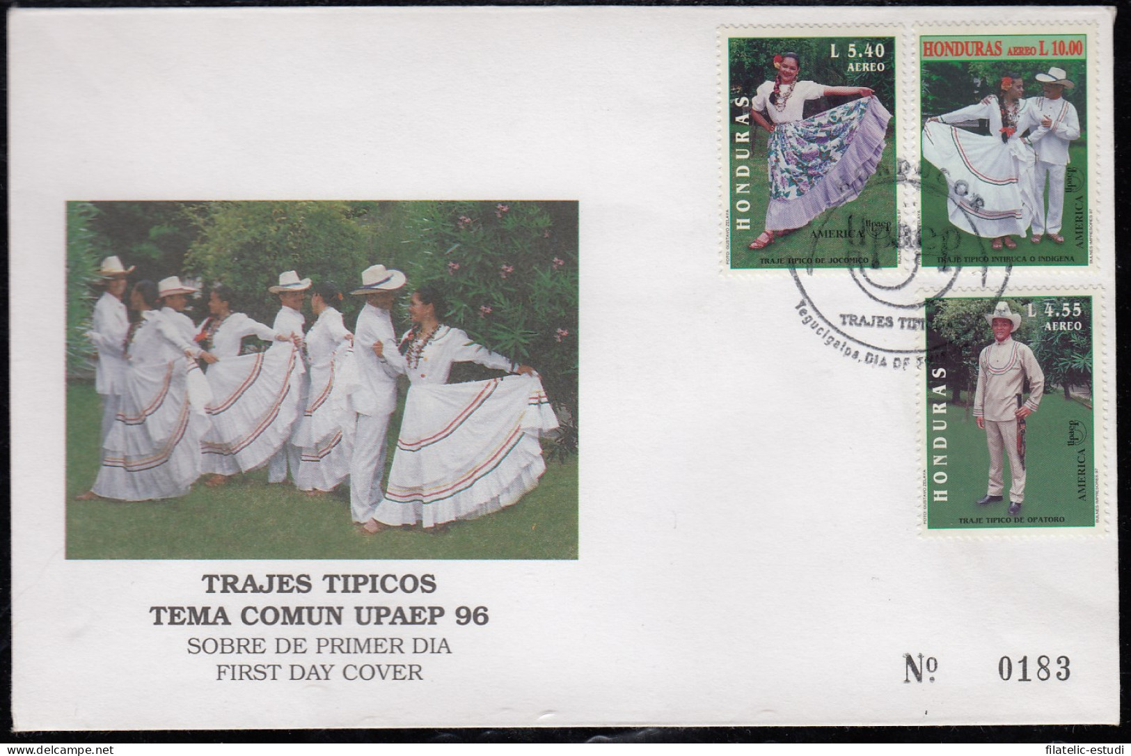 Upaep Honduras 874/76 1996 Traje De Opatoro Jocomino SPD FDC Sobre Primer Día - Altri - America