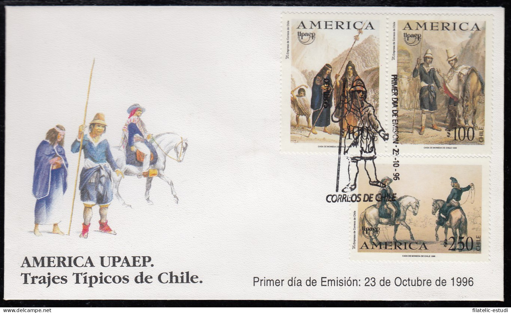Upaep Chile 1399/01 1996 Hombres A Caballo SPD FDC Sobre Primer Día - Altri - America