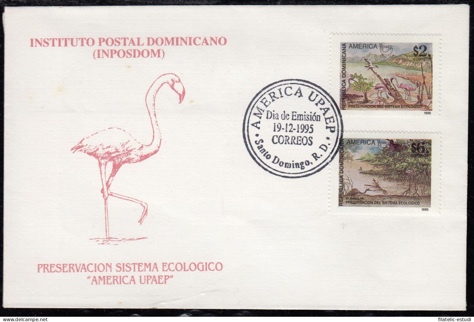 Upaep Rep. Dominicana 1196/97 1995 Lago Enriquillo SPD FDC Sobre Primer Día - Altri - America