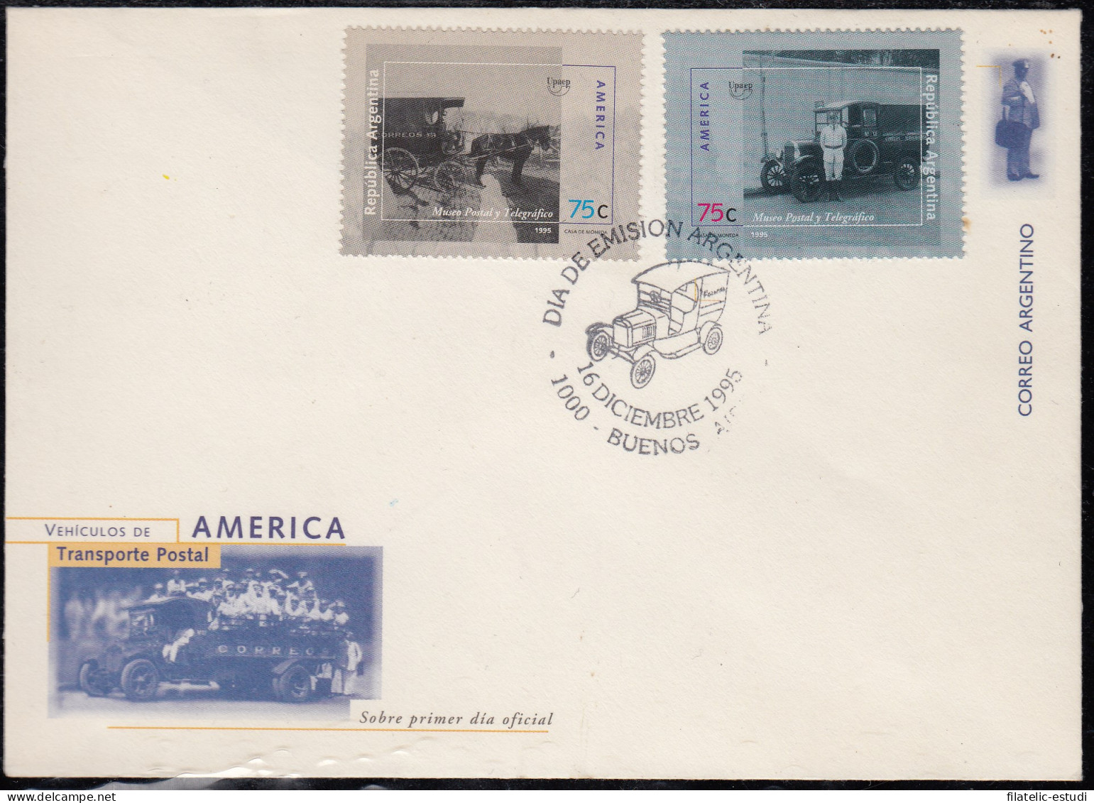 Upaep Argentina 1891/92 1994 Carro Con Caballos SPD FDC Sobre Primer Día - Altri - America