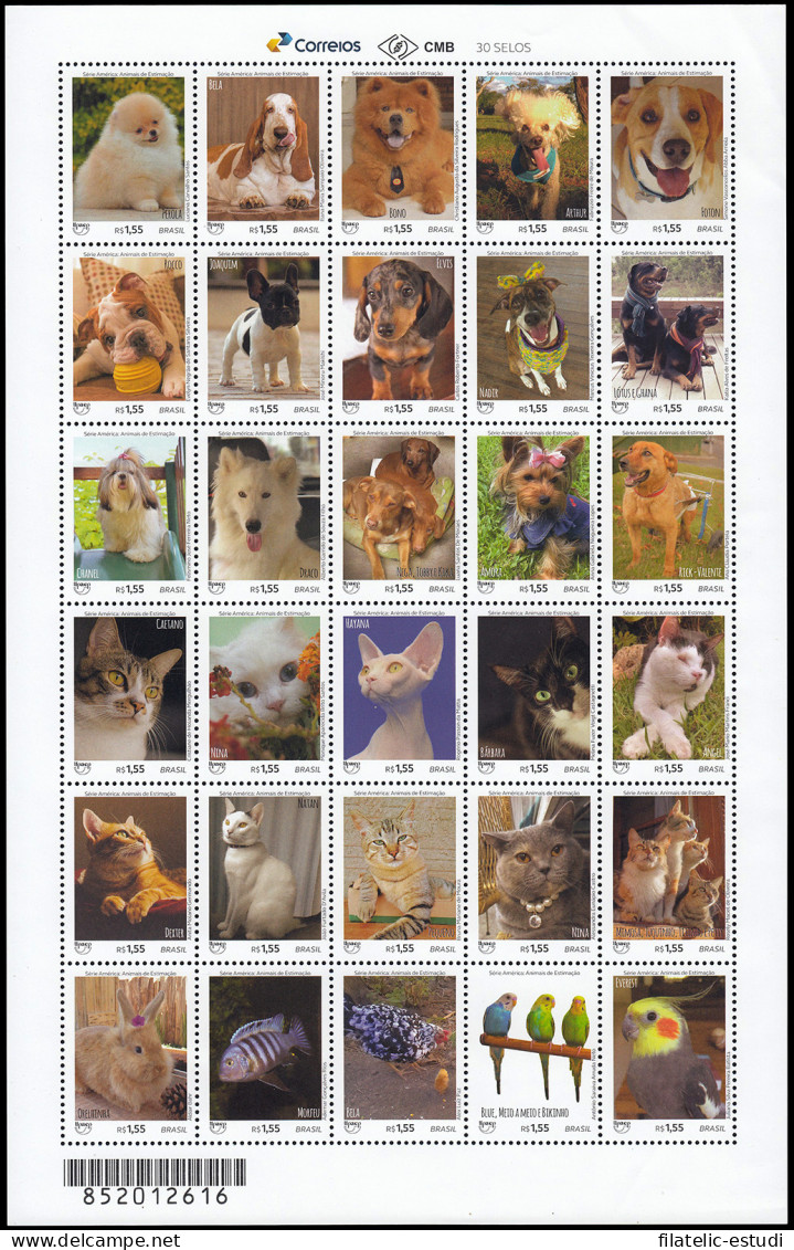 Upaep Brasil 2018 Animales Domésticos MNH - Sonstige - Amerika