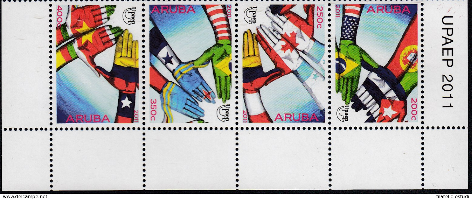 Upaep Aruba 540/43 2011 Uniendo Culturas MNH - Sonstige - Amerika