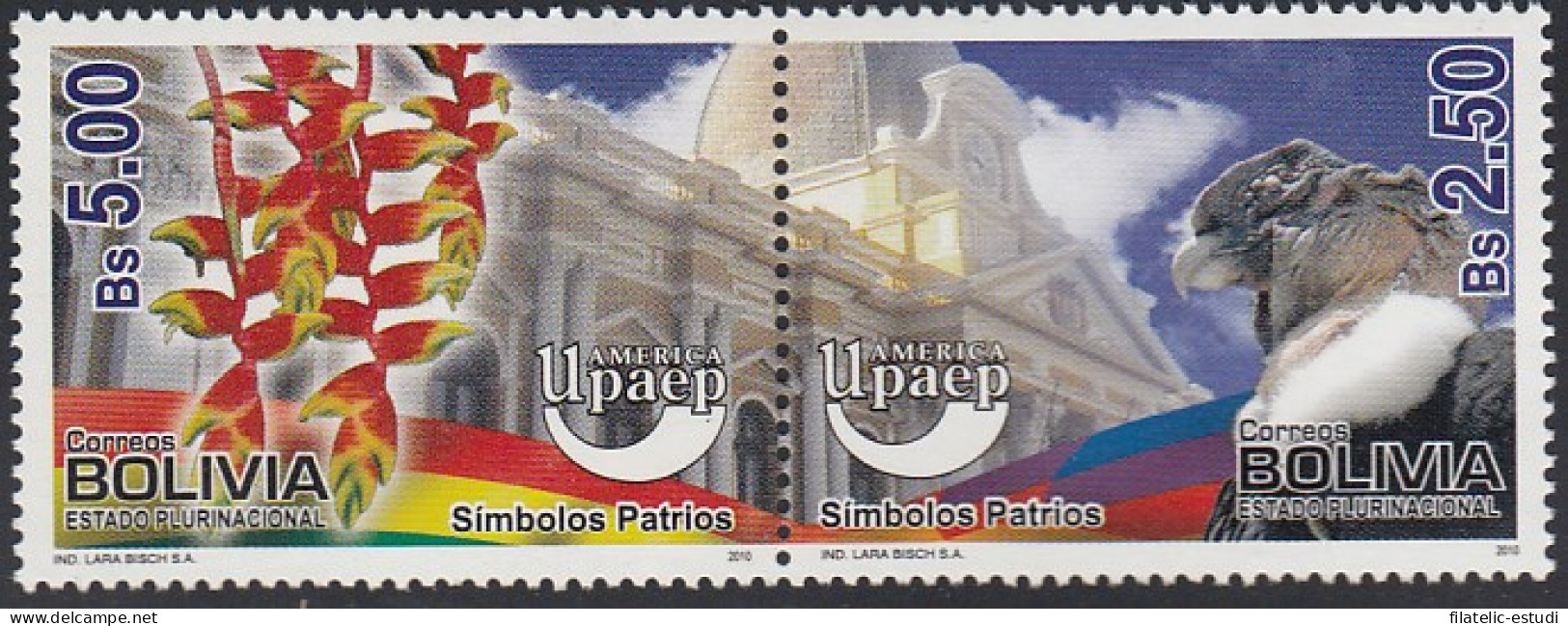 Upaep Bolivia 1399/400 2010 Símbolos Patrios MNH - Sonstige - Amerika